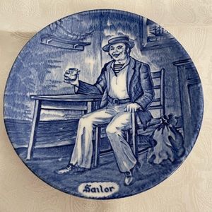 Vintage Old Chelsea Furnivals SAILOR Miniature Plate